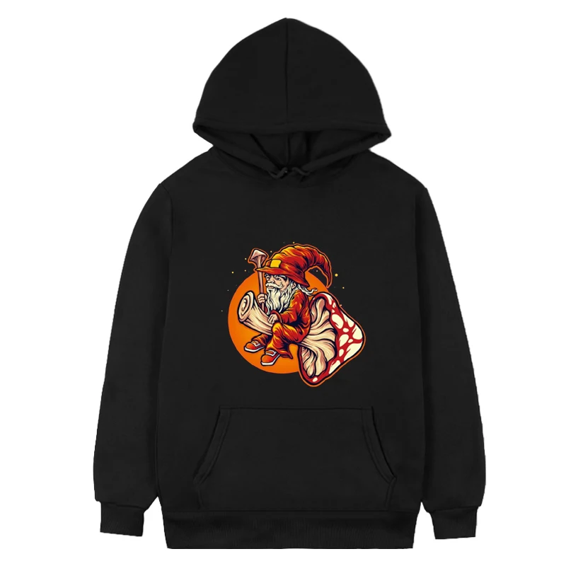 

Wizard and Magic Mushrooms hoodie Cartoon Animation Y2K Style Comfortable Sweaters Are Available In Various Colors and Sizes