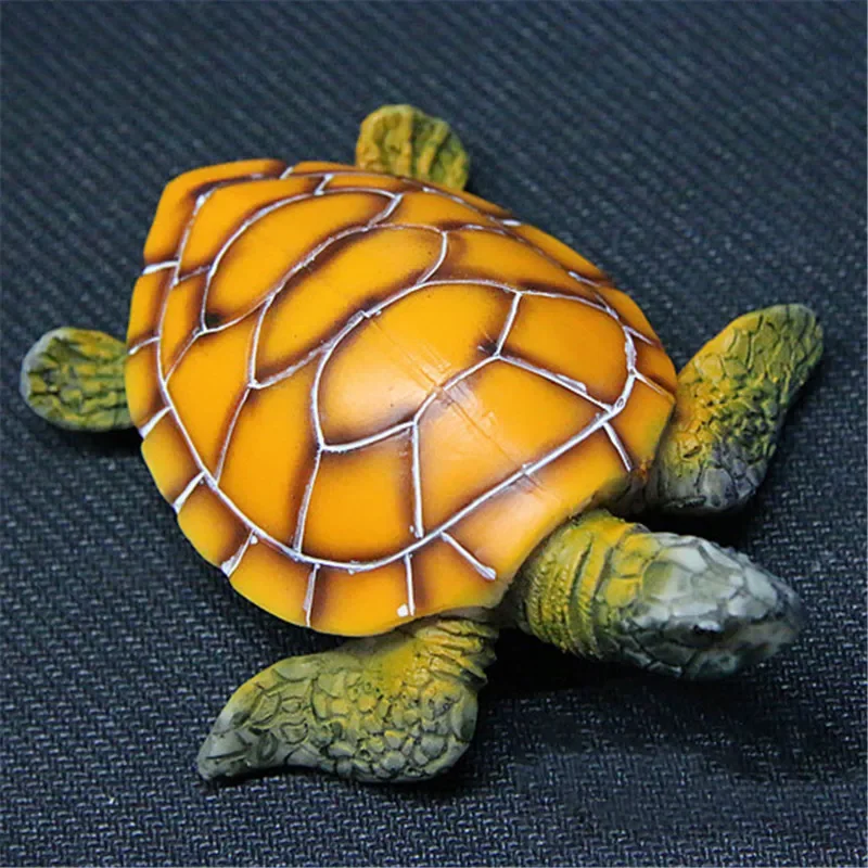 Stylish Aquarium Ornament Polyresin Turtle Tortoise Artificial Fish Tank Turtle Decoration Supply 1pcs
