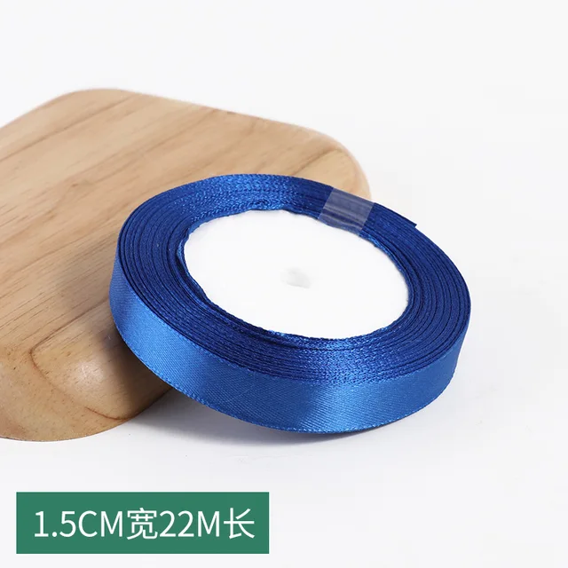 1pc Royal Blue Gift Wrap Ribbon, Modern Polyester Filament Ribbon For Party