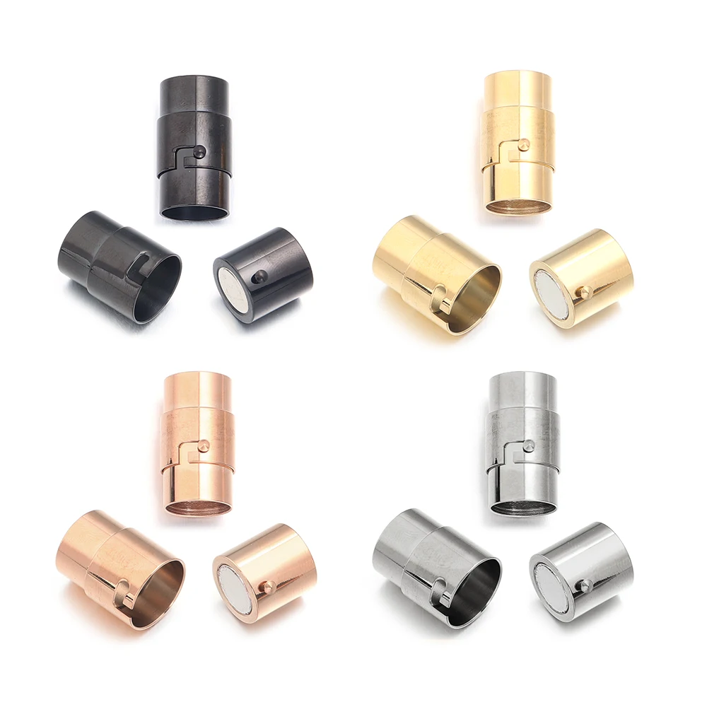 Stainless Steel Strong Magnetic Clasps Leather Cord End Clasps