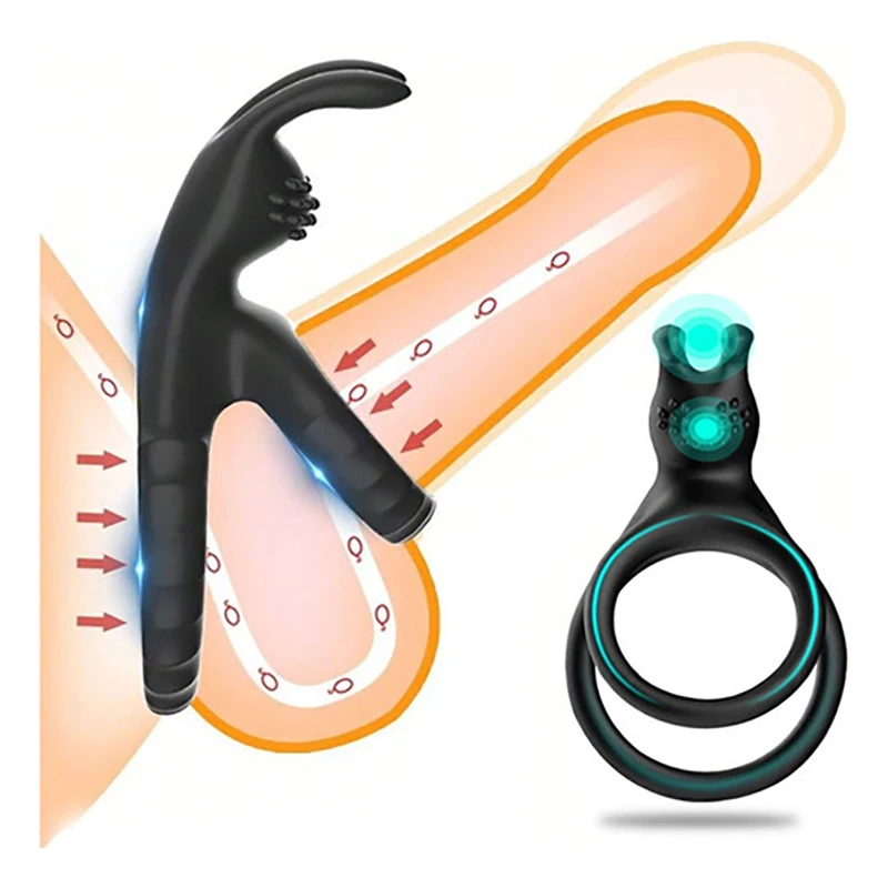 Men's Silicone Penis Ring Clitoris Stimulator Ejaculation Delay for Men Couples 18+ penis ring