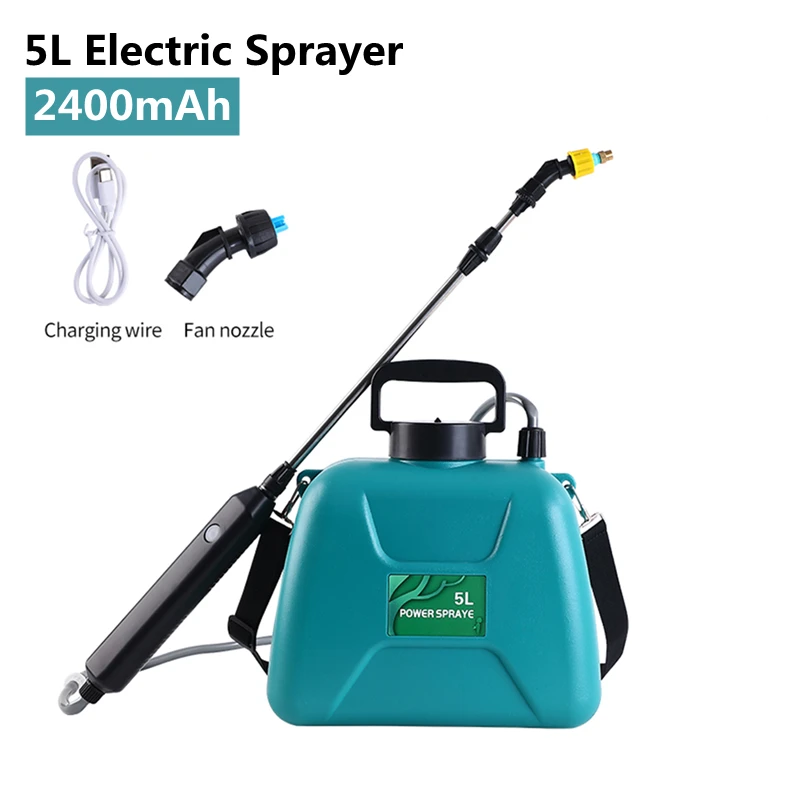 5l Electric Sprayer Irrigation Watering Can Atomizing Watering Bottle Rechargeable Garden