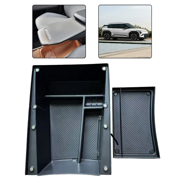 For Kia EV3 Armrest Under Storage Box Car Central Control Organizer Holder Tray Car Central Stowing Tiding Auto Organizer Tray 6