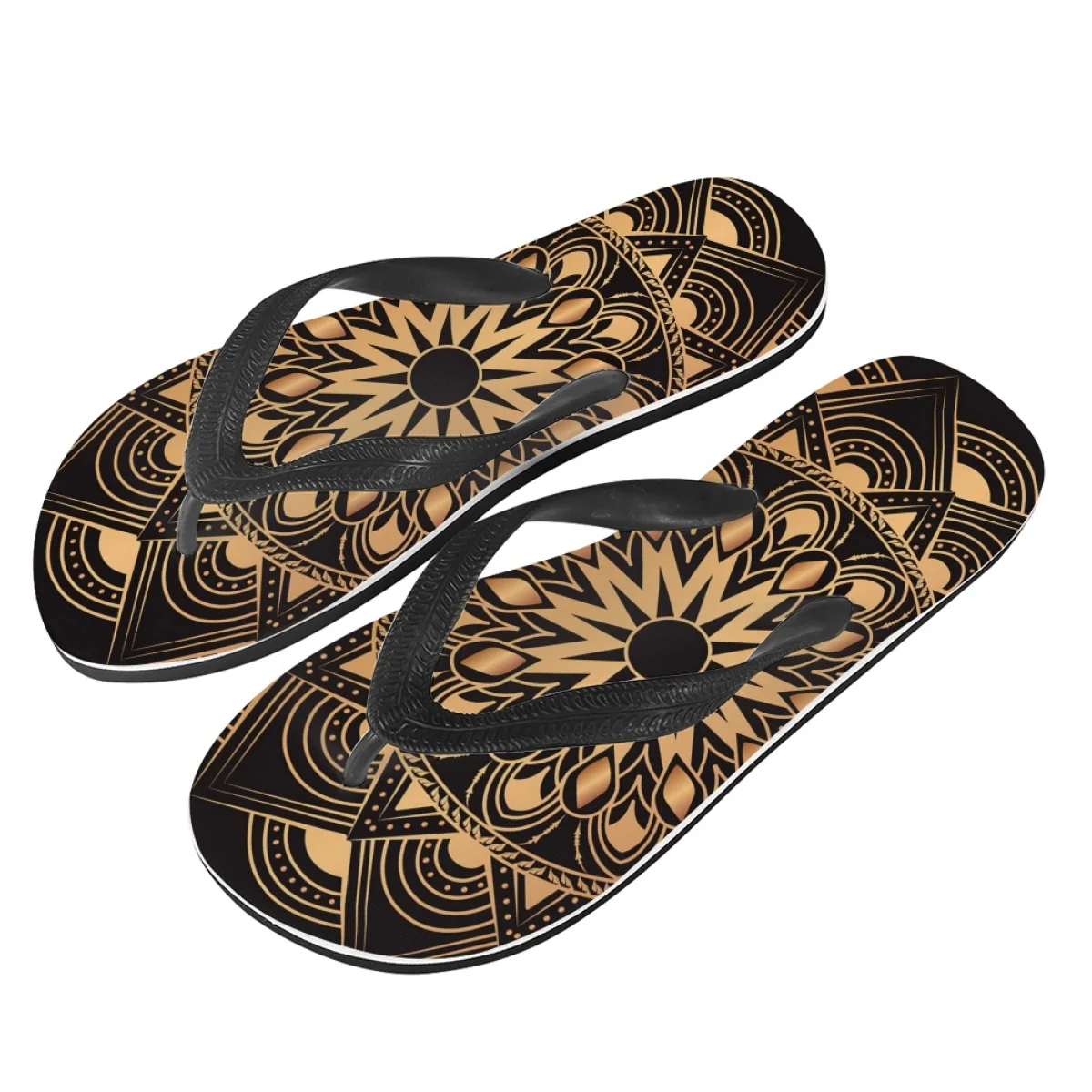 New Arrivals Sketch Flower Flip-Flops Women's Summer Outerwear Versatile Sandals Outdoor Indoor Anti-Slip Ladies House Shoes