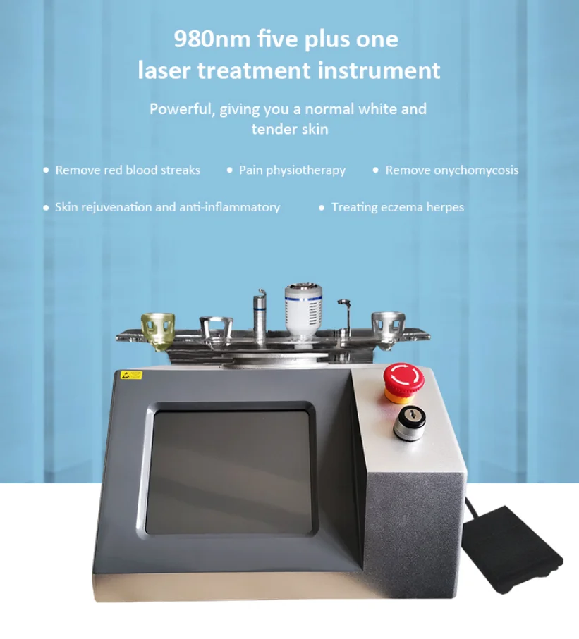 

Most Popular Multifunction 980Nm Varicose Veins Nails Fungus Removal Pain Physiotherapy Device For Salon