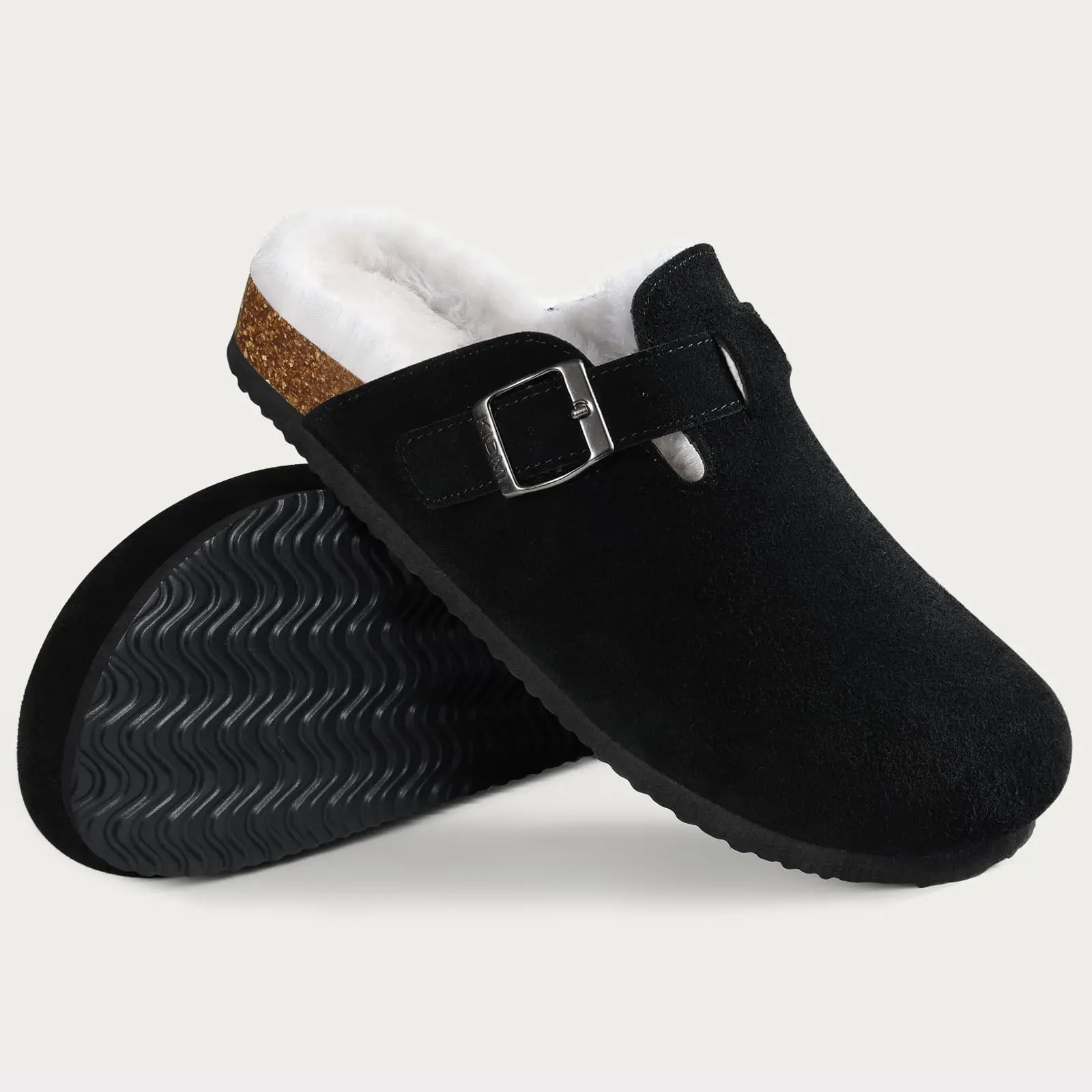 Comwarm Fur Clogs For Women Men Winter Home Cork Mules Fuzzy Slippers Short Plush Potato Shoes Indoor Outdoor Warm zuecos mujer