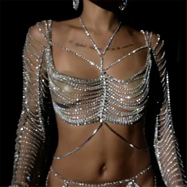 Sexy Bling Rhinestone Bra Chain Crystal Waist Belly Bikini Body Chain  Jewelry Rhinestone Non Piercing Red Nipple Body Chain for Women (Rhinestone  Chain) : : Clothing, Shoes & Accessories