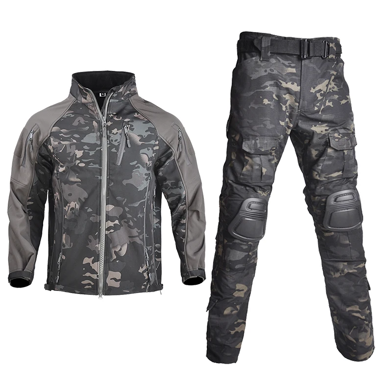 

Tactical Military Uniform Special Forces Soldier Suit Militaire Tactics Paintball Clothing Men Combat Shirt Pants with Pads