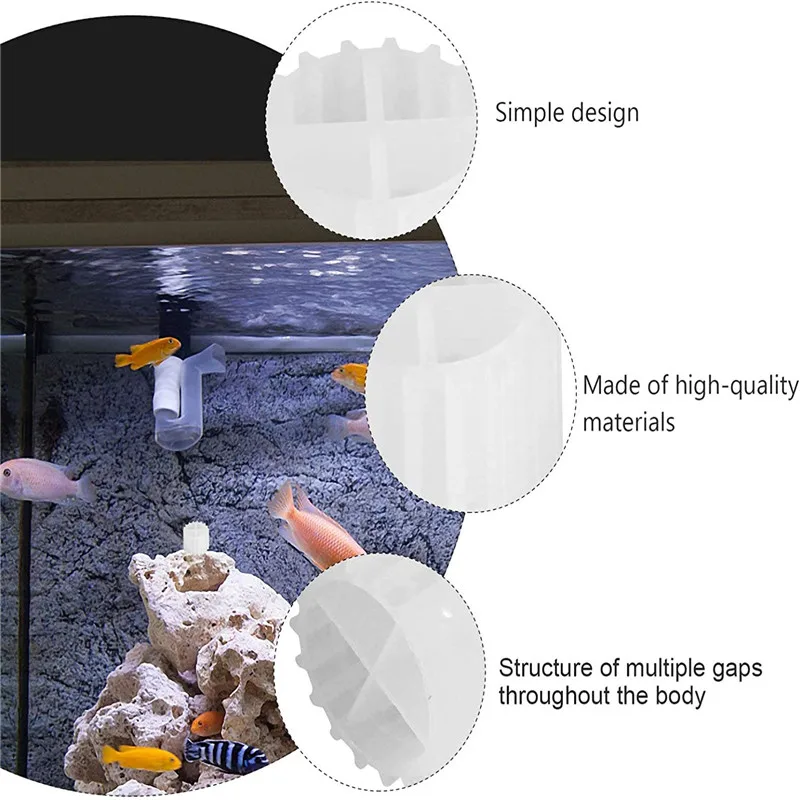 Lot de boules bio 1000g pour filtration d'aquarium et bassin extérieur