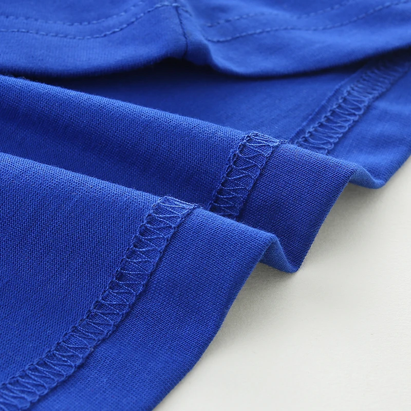 Blue Children's Clothing Kids Clothes 2025 Autumn Girls Long Sleeves Cartoon Animals Striped Casual Dress Cotton