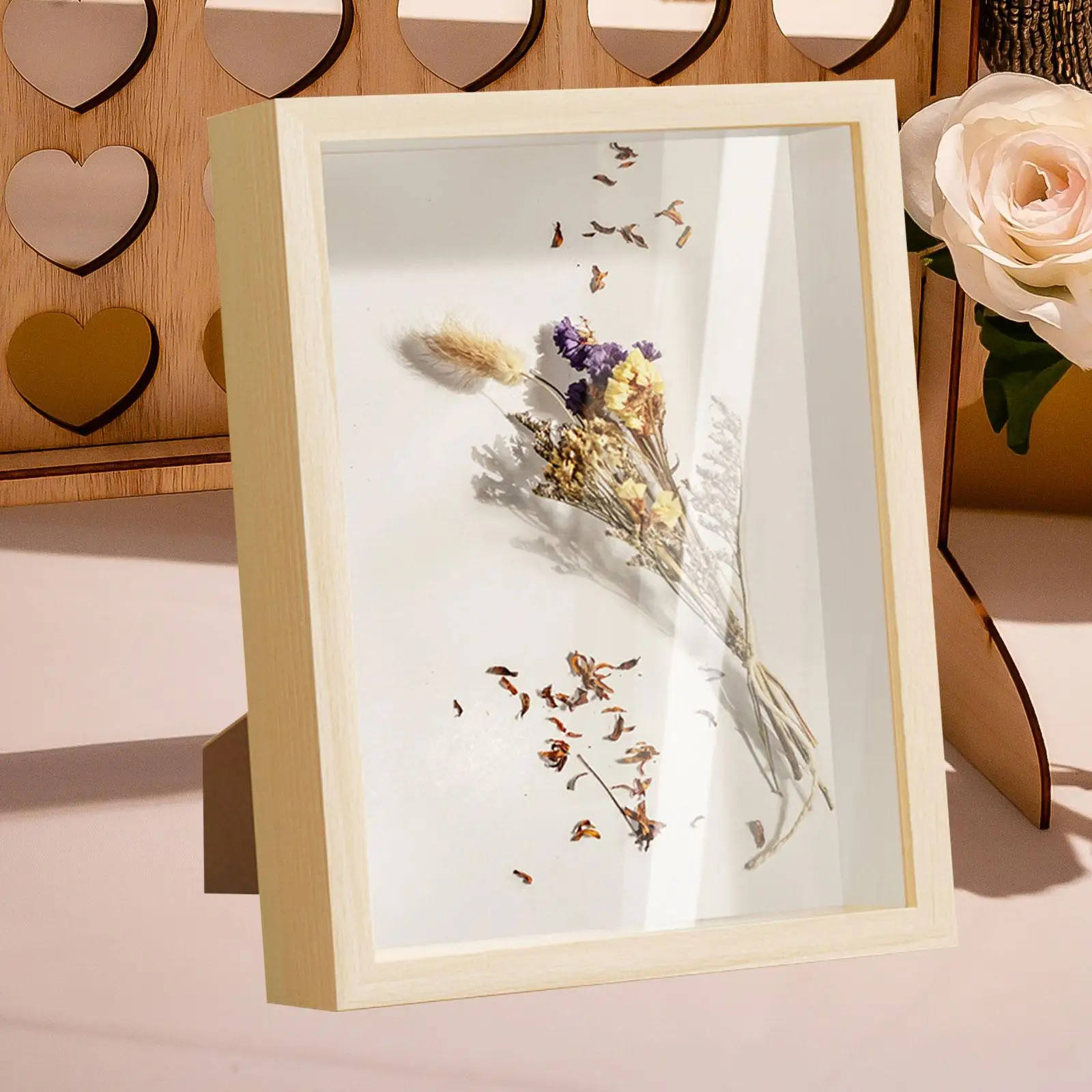 Shadow Box Frame - Fotolijstdoos, reiskaartenbox, verzameldoos, schaduw aan de bovenkant van het laden, aandenken reisdoos voor ansichtkaarten, reisfoto's en herinneringen, opbergdoos accessoires Shadow Box Frame - Fotolijstdoos, reiskaartenbox, verzameldoos, schaduw aan de bovenkant van het laden, aandenken reisdoos voor ansichtkaarten, reisfoto's en herinneringen, opbergdoos accessoires