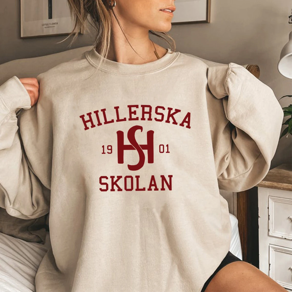 Young Royals Hillerska Skolan Sweatshirt Hillerska Skolan Hoodie Women Long Sleeve Sweatshirts Graphic Hoodies Streetwear Tops