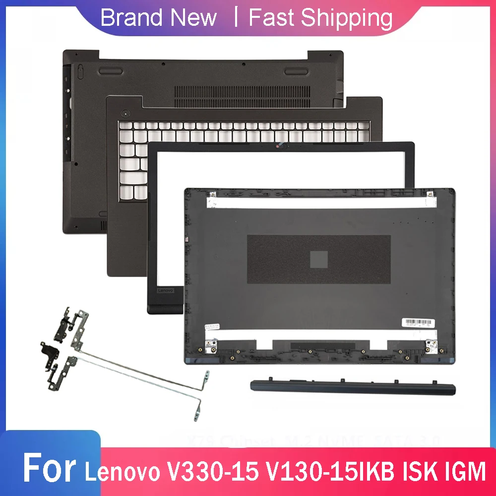 Nuova Custodia Inferiore Per Lenovo V130-15 V130-15Igm V130-15Ikb Laptop Lcd Cover Posteriore Cornice Anteriore Poggiapolsi Cerniere Superiori Coperch