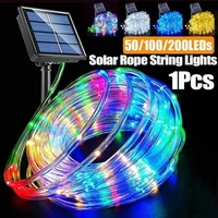 Outdoor Solar Tube Rope Led Light Garden Christmas Decoration 22m/12m Xmas Wedding Garland WaterProof String Light Fairy Strip 1