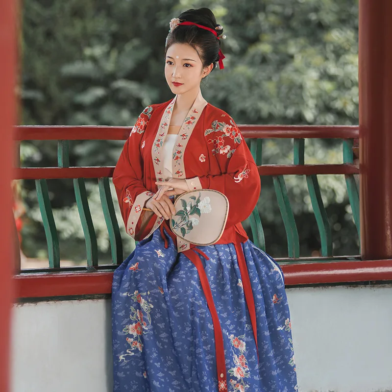 hanfu women ancient chinese traditional clothing stage outfit tang dynasty princess fairy dance performance oriental dance wear Traditional Chinese Dress Hanfu Dynasty Ancient Princess Dance Costume  Women Embroidery Oriental Tang Dynasty Clothing Set