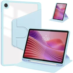 10.1 - inch Tablet Case with Pen Holder and 360° Rotating Acrylic Stand Cover for Lenovo Tab 10.1 2025 (Sky blue)