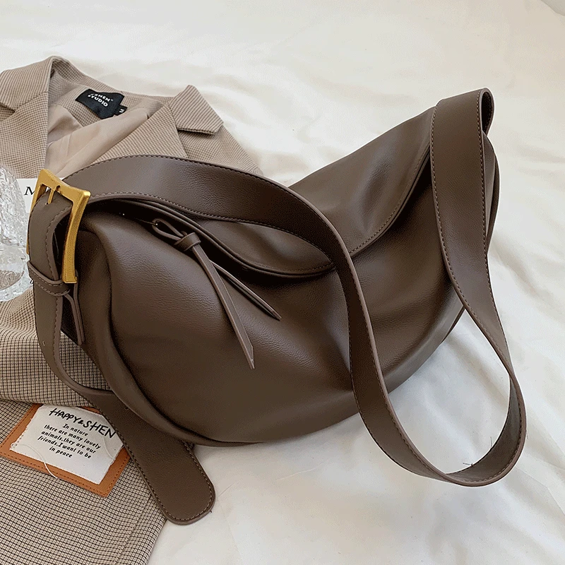 

Crossbody Bags for Women Large Capacity Luxury Handbags Solid Soft Shoulder Bags Female Casual Travel Hobos Bag Vintage Sac New
