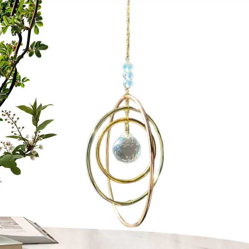 Catching Sun Galaxy Sparkling Crystal Prisms Exquisite Home Decors Transparent Crystals For Cell Phone Rearview Mirror Balcony