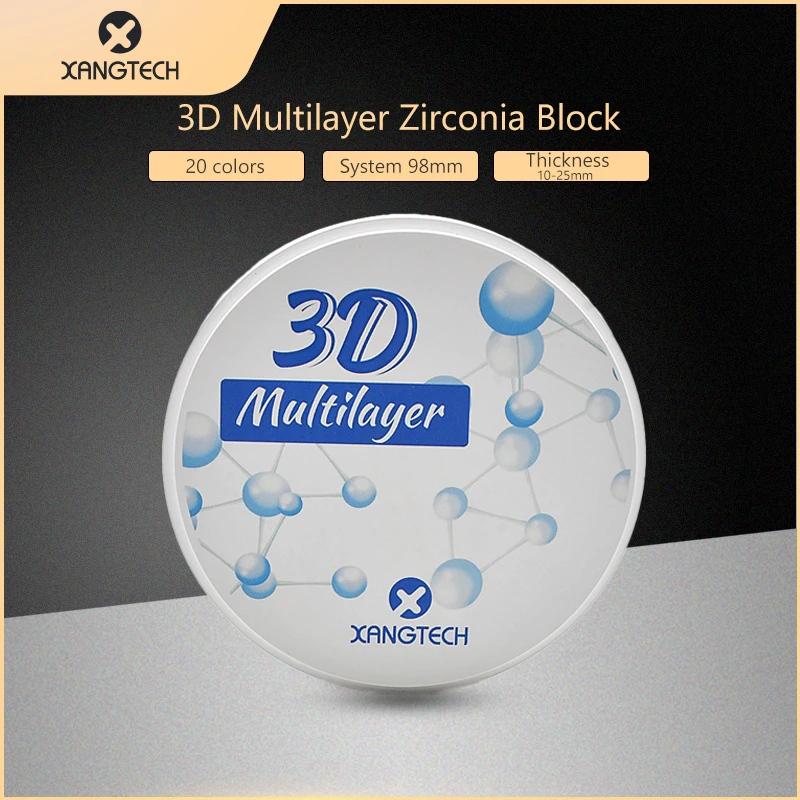

3D многослойный циркониевый блок 16/18 мм для стоматологической лаборатории