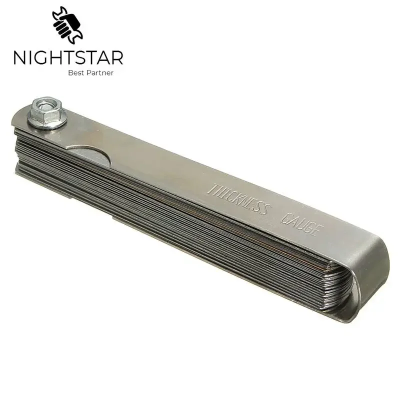 32 블레이드 미터법 두께 게이지 세트 태핏 밸브 필러 게이지 게이지, 황동 측정 범위 0.04mm - 0.88mm 미터법