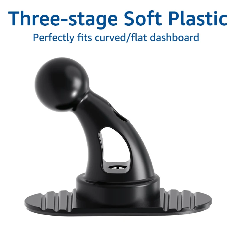 Untoom 17mm Ball Head Base Universal Sticker Base Car Phone Holder 360° Rotation Car Dashboard Cell Phone Mount Accessories — view 2
