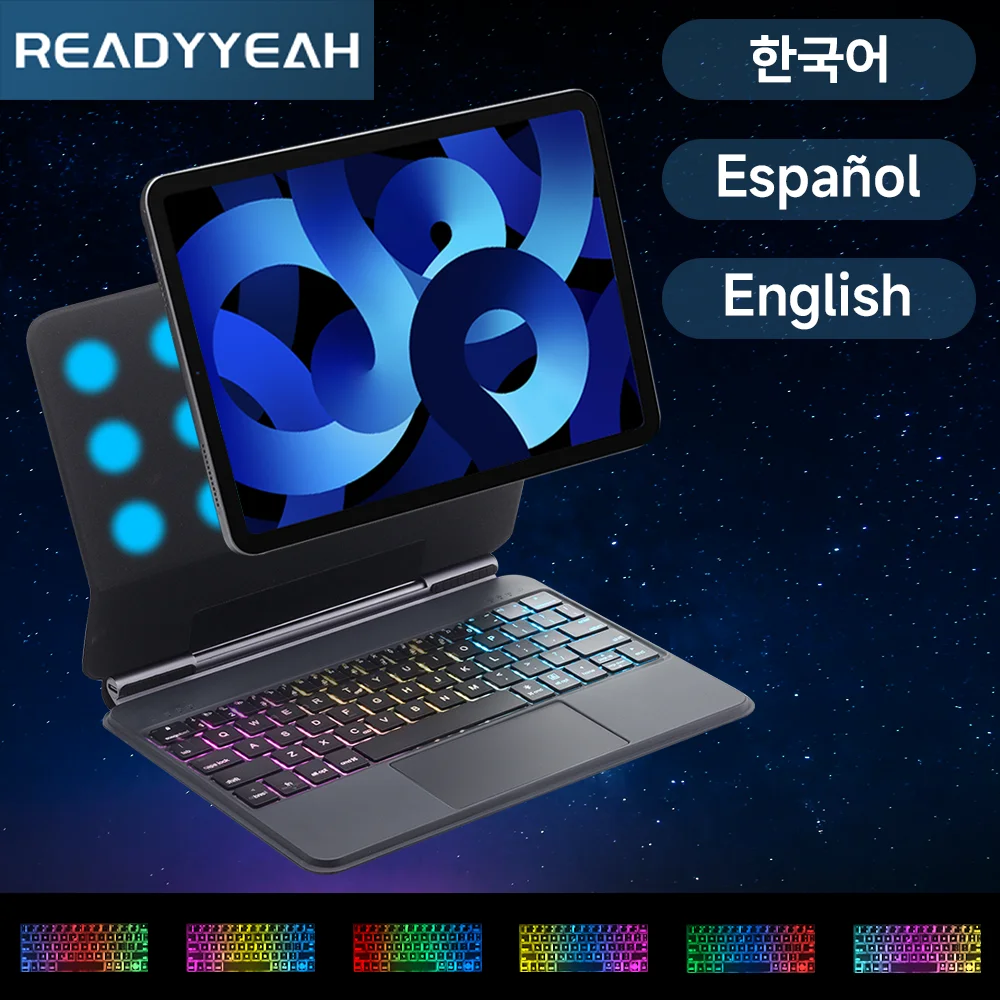 Backlight Magic Keyboard for iPad Pro 12.9 11 Bluetooth Keyboard for iPad Accessories 10th Air 4