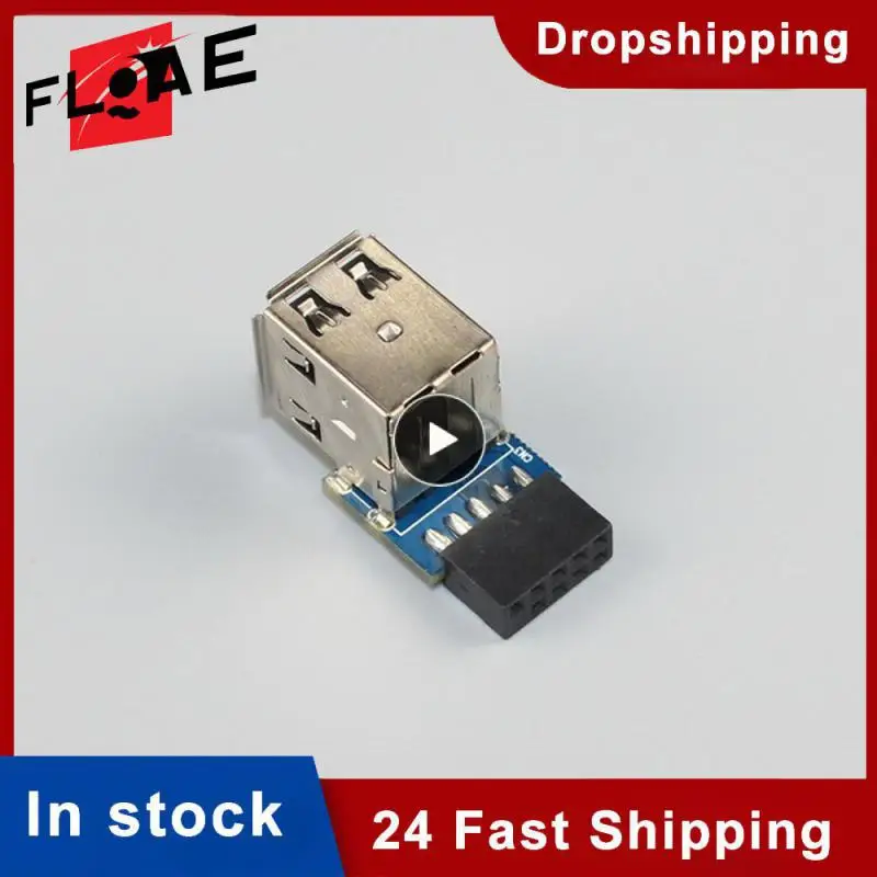 Scheda Madre A 9 Pin A 2 Porte Usb2.0 Dual Usb A Convertitore Adattatore Femmina A 9 Pin Pcb Board Card Extender Connettori Compter Interni