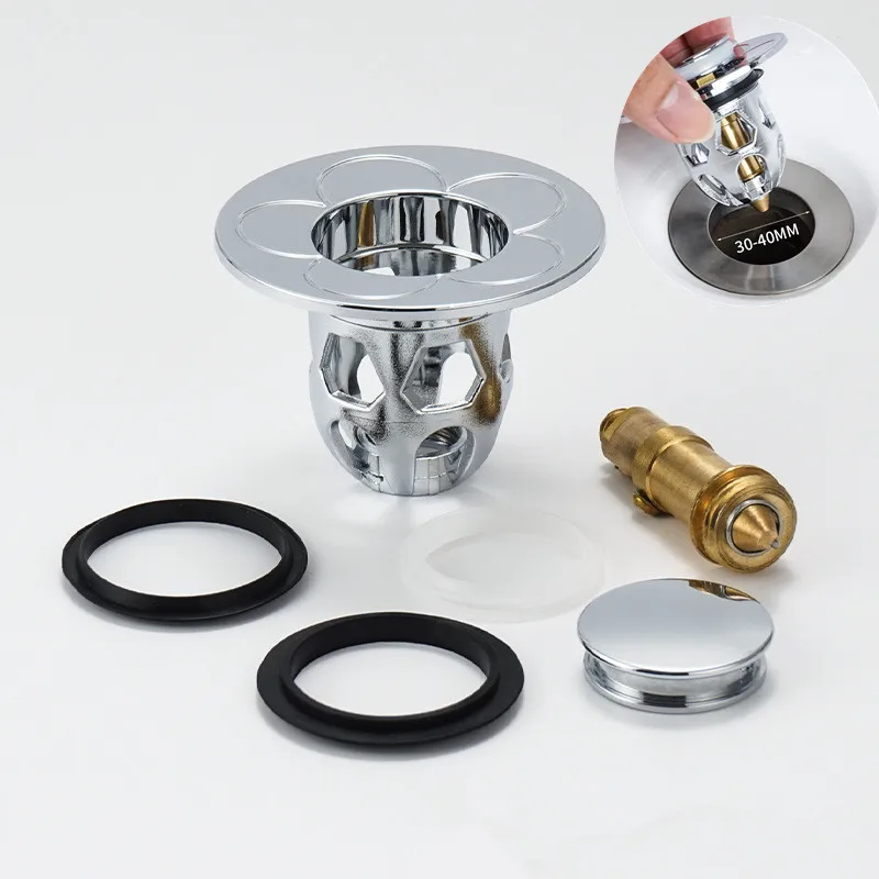 Bathroom Sink Drains Stainless Steel Pop Up Bounce Core Basin Drain