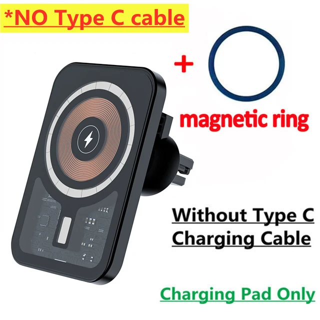 Magnetic Wireless Charger Car Air Vent Mount Phone Holder Stand thumbnail 3