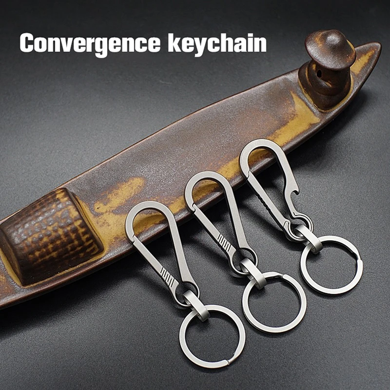 Titanium Alloy Keychain Buckle - EDC Outdoor Accessory