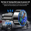 Multi Ports USB C Car Charger Fast Charging Phone Adapter in Car with Voltage Display For iPhone Samsung Huawei Android Phone 5