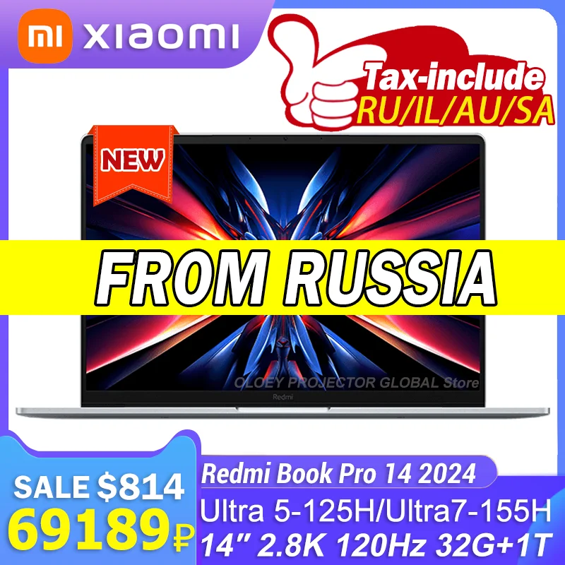 Xiaomi Redmi Book Pro 14 U5/U7 16/32 512/1024 2.8K 120Hz Screen JYU4597CN/JYU4598CN notebook laptop