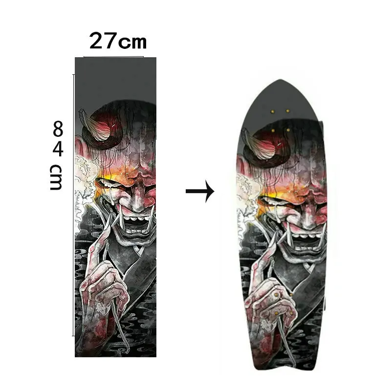 84*27cm carta da surf professionale da terra carta vetrata Skaterboard Sticker carta vetrata da surf adesivi antiscivolo addensati Dropshipping - immagine 6