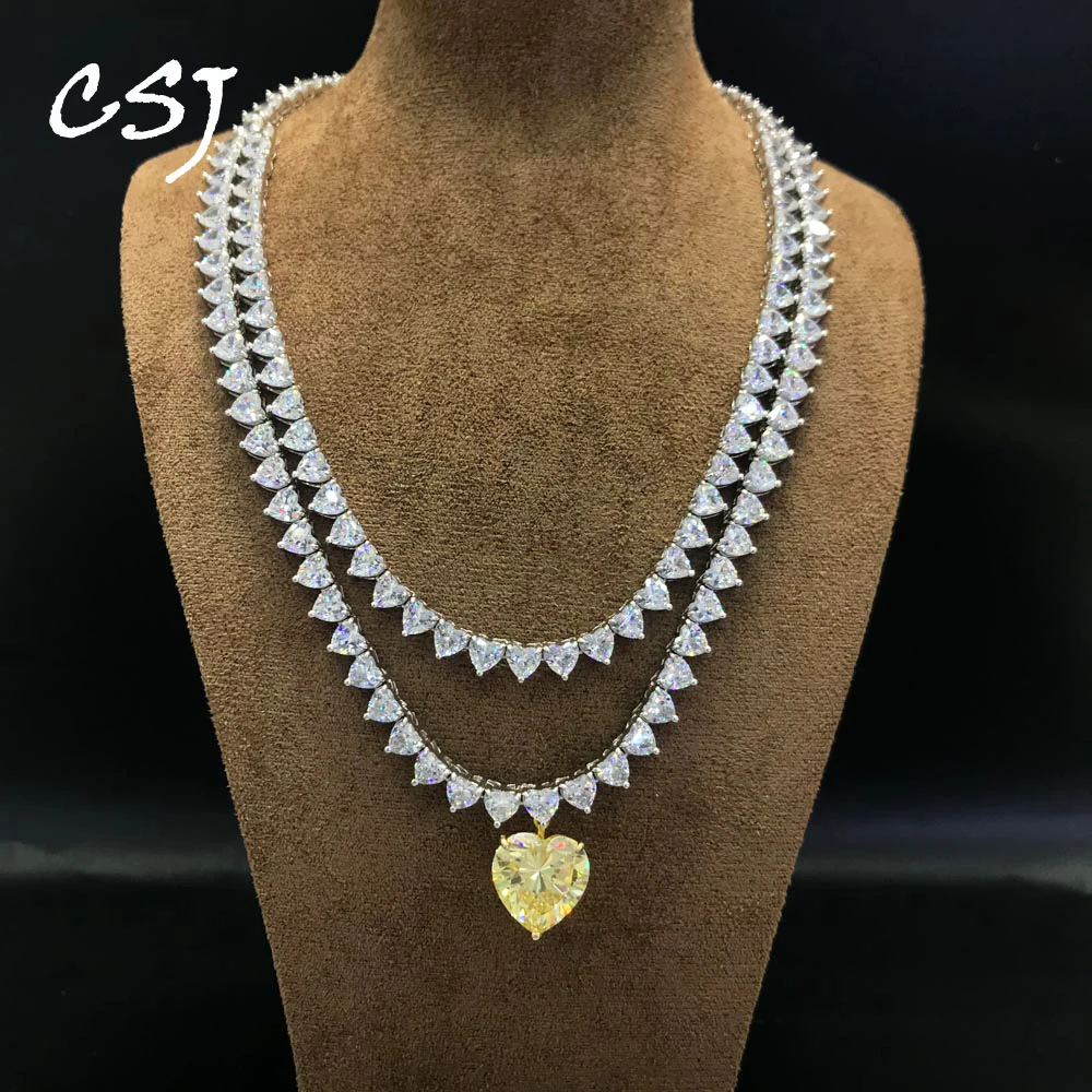 2263426-71521a.jpg S95ecc192953540129db6cc3fe9392a72S Luxury Necklace Sterling 925 Silver Created Moissanite Pendant for Women Party Wedding Choker Jewelry Gift Mallzona