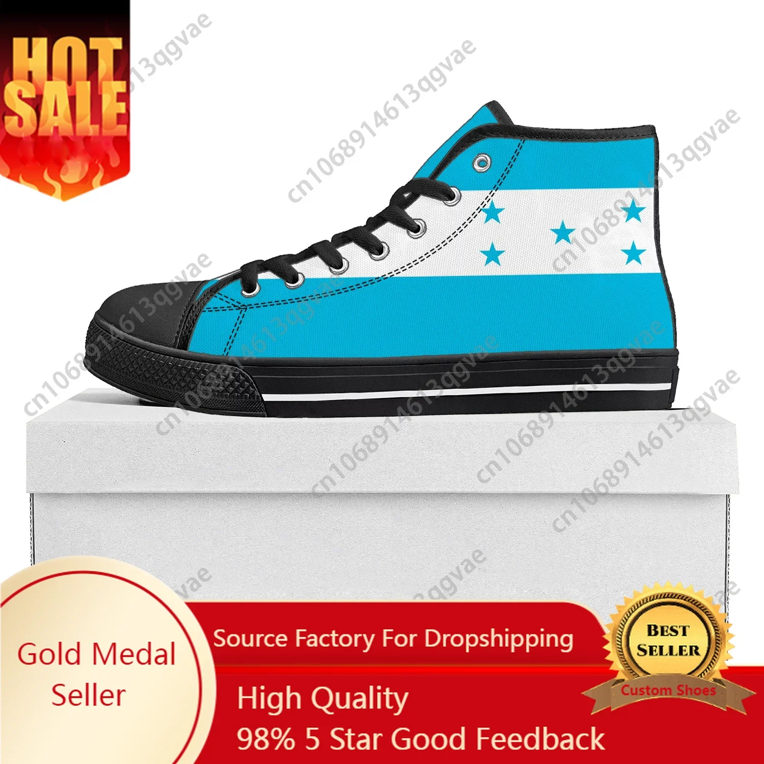 Высокие высококачественные кроссовки с флагом Гондураса, мужские и женские холщовые кроссовки для подростков, повседневная обувь Гондураса для пар, обувь на заказ