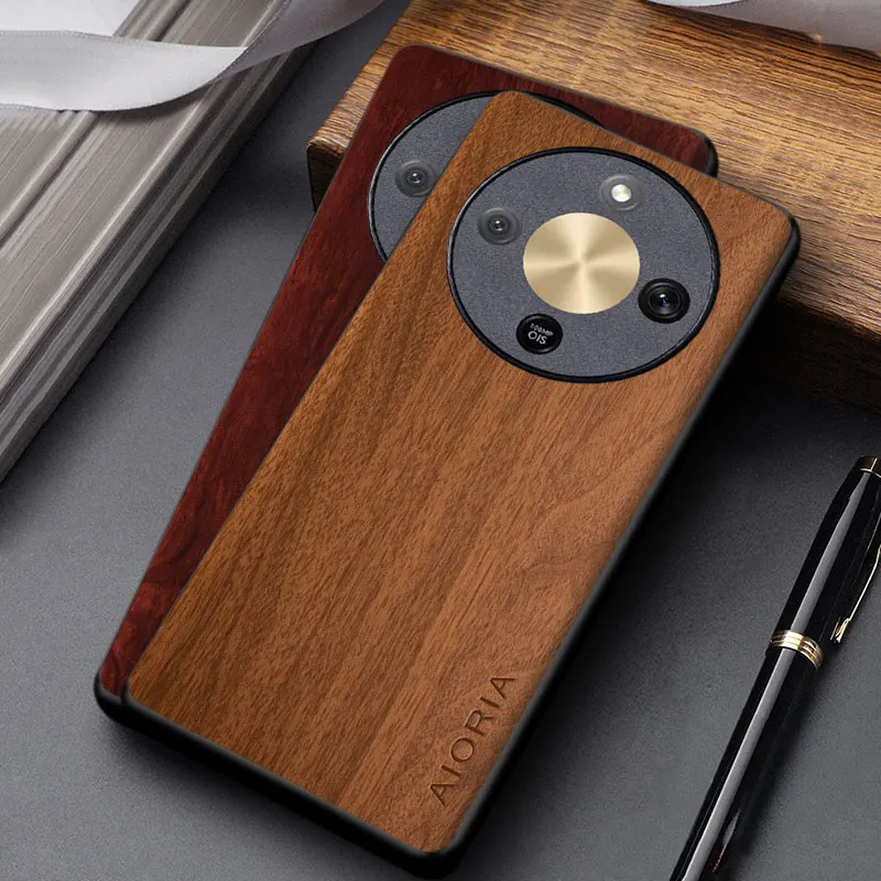 Fashionable Wooden Pattern PU Leather Case Cover