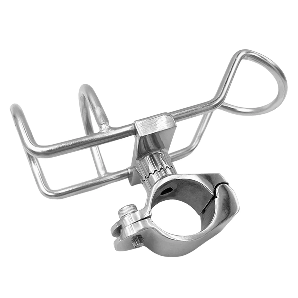 316 Stainless Steel 360 Degree Pole Bracket Double Wire Fishing Rod Rack Holder for Fishing Kayak Boat Accessories