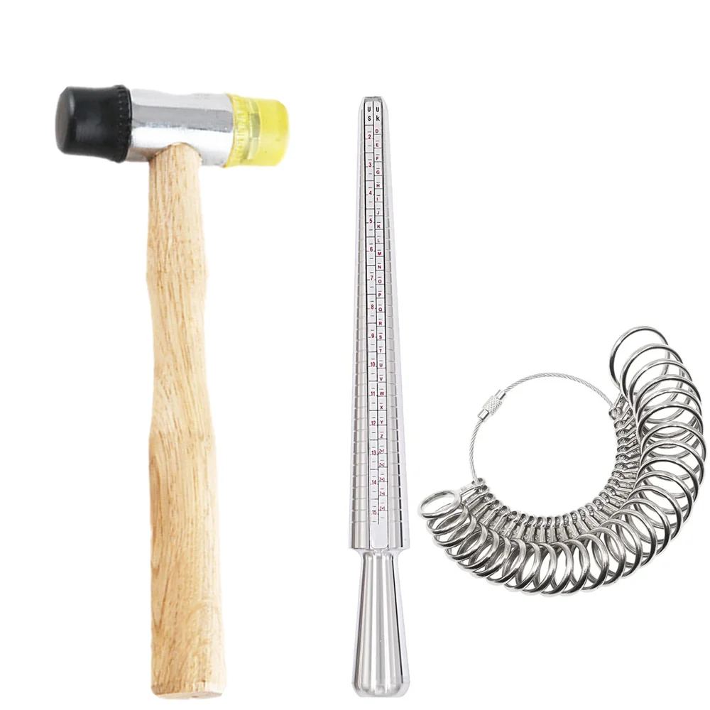 XUQIAN Ring Sizer Mandrel Measuring Tool for Finger Size Stick Wire Wrap Rings Tools Jewelry Making Kit L0151