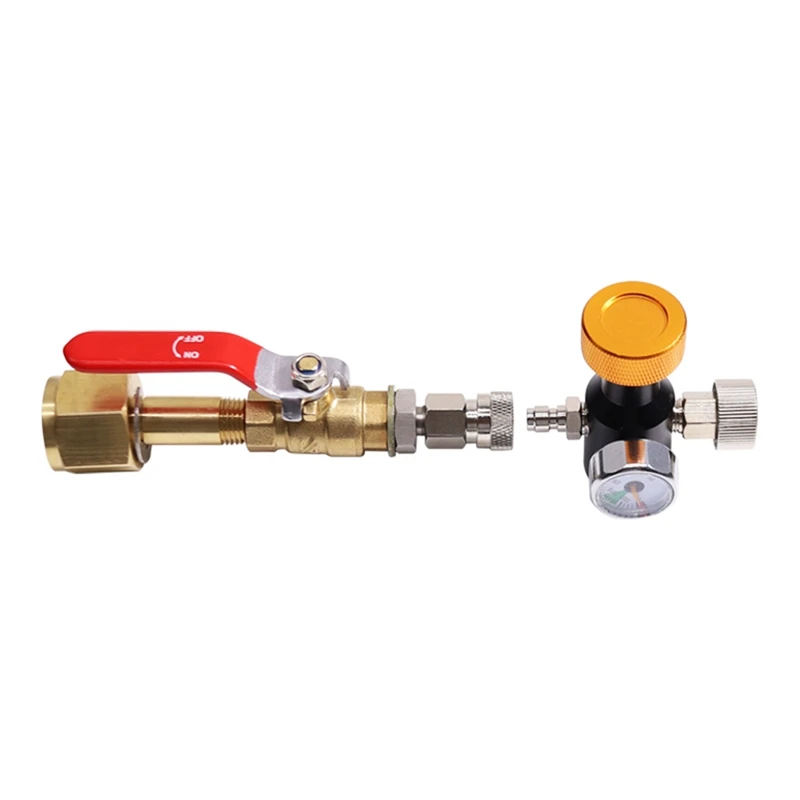 

Soda Co2 Cylinder Tank Refill Adapter Recharge Filling Station With Ball Valve Replacement For To TR21-4