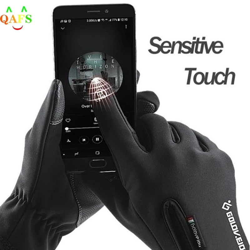 Outdoor Winter Gloves For Men Waterproof Thermal Fleece Lined Resistant Touch Screen Non-slip Motorbike Riding Mountaineering thermal gloves