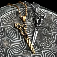 Dragon Barber Scissors Stainless Steel Jewelry Men Unique Necklace With Pendant For Male Women Punk Accessories Gifts Wholesale 1