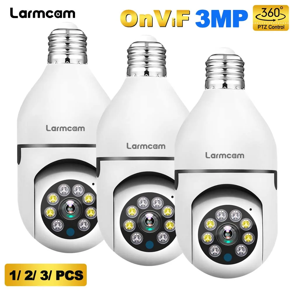 Lenovo SmartCam E27: Lampadina Camera WiFi 3MP, Visione Notturna Colore, Audio Bidirezionale