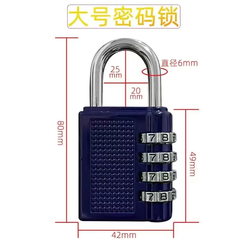 4 Digit Zinc Alloy Combination Lock Padlock Luggage Anti-theft Weatherproof Security Outdoor Gym Safely Code Door Lock Black