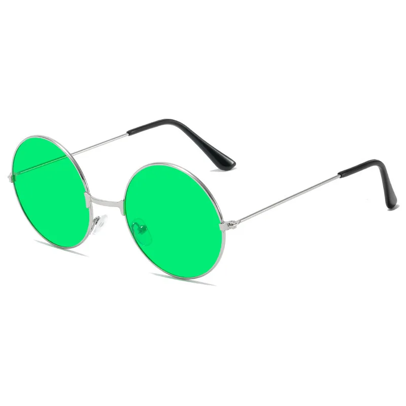 Retro Round Sunglasses For Women And Men Alloy Frame Designer_voghion.com