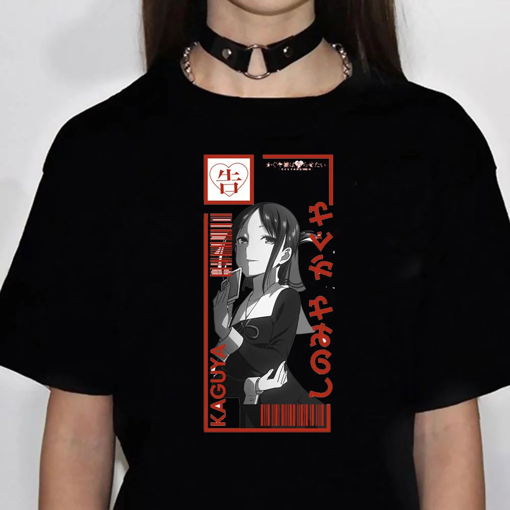 

Kaguya Sama Love Is War Miyuki Shinomiya Fujiwara t shirt women Y2K tshirt girl harajuku 2000s anime clothing
