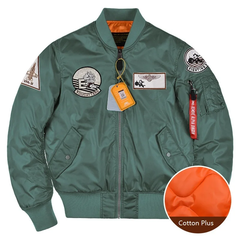 New Alpha Martin Ma1 Giubbotto Bomber Imbottito In Cotone Volante Da Uomo F14 Tomcat Squadron Cappotto Tattico Militare Da Baseball Invernale Da Uomo