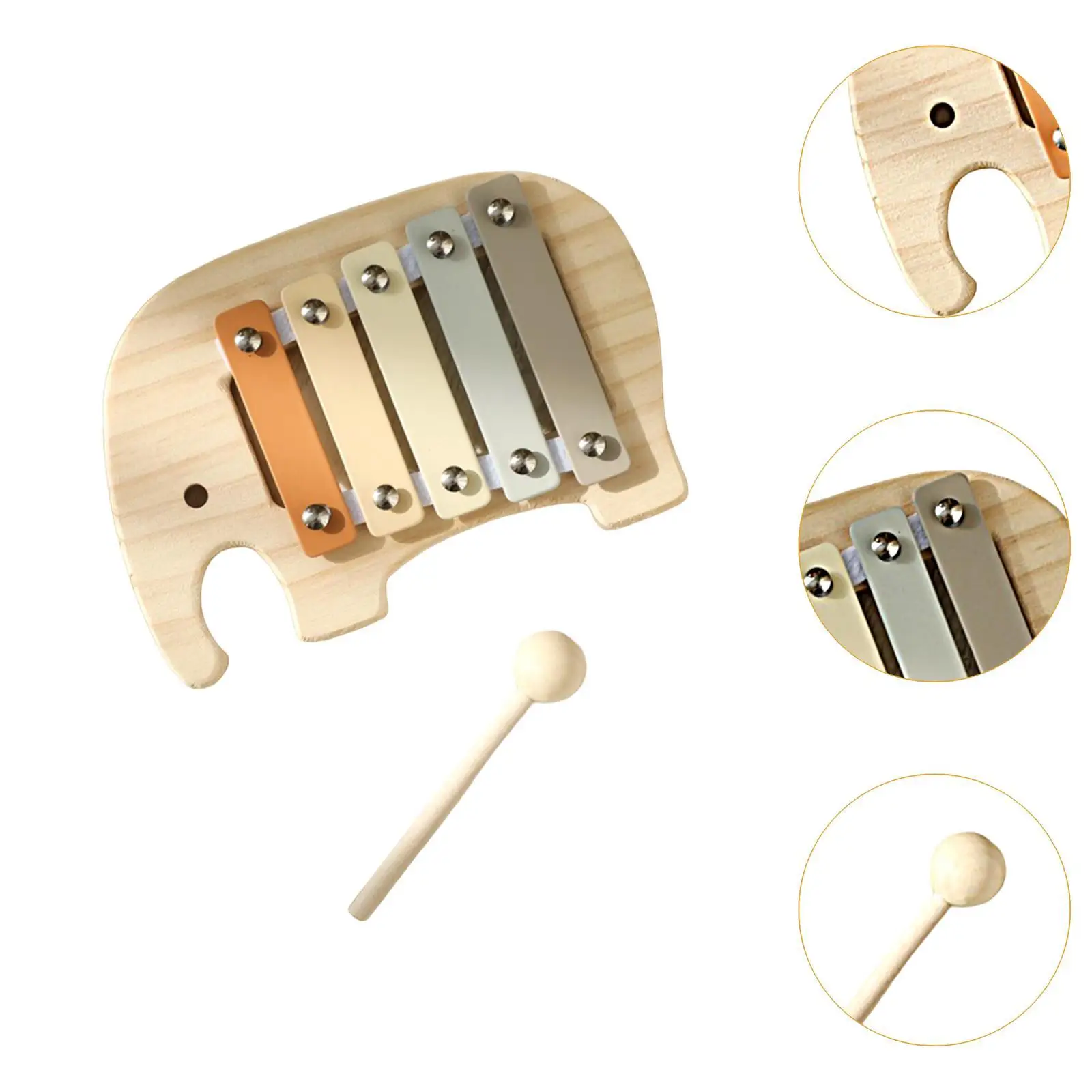 5 Scale Xylophone for Toddlers Color Perception Percussion Instrument for Event