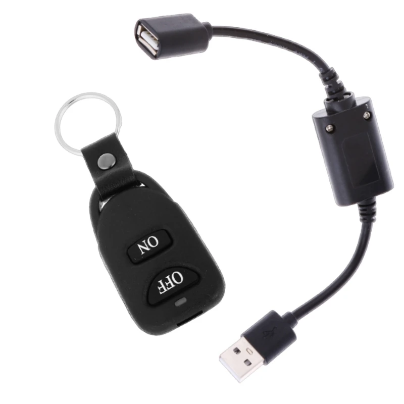 USB 팬용 USB 남성-여성 케이블이 있는 원격 2버튼 핸드 컨트롤 스위치