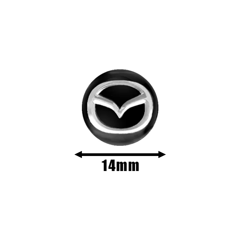마쓰다 2 3 6 아텐자 3 BK BL 5 CR CW 6 II GH CX-7 ER MX-5 NC 자동차 액세서리용 5/10개 14mm 리모컨 키 엠블럼 로고 스티커