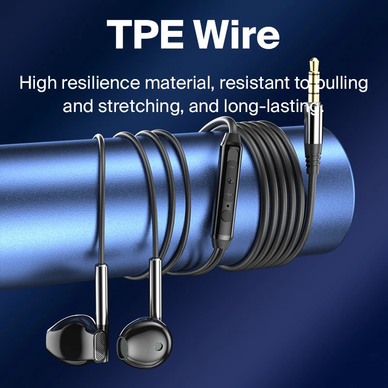 EARDECO 3.5mm/Type-C Wired Headphones Bass Hifi Wired Earphone Earbuds Sport Stereo Mobile Headset with Mic Earphone with Wire 4